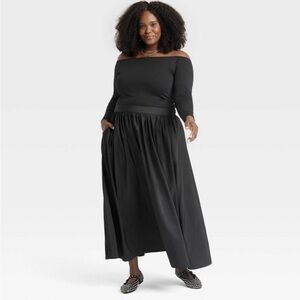 Women's Voluminous Maxi Skirt - A
New Day XL